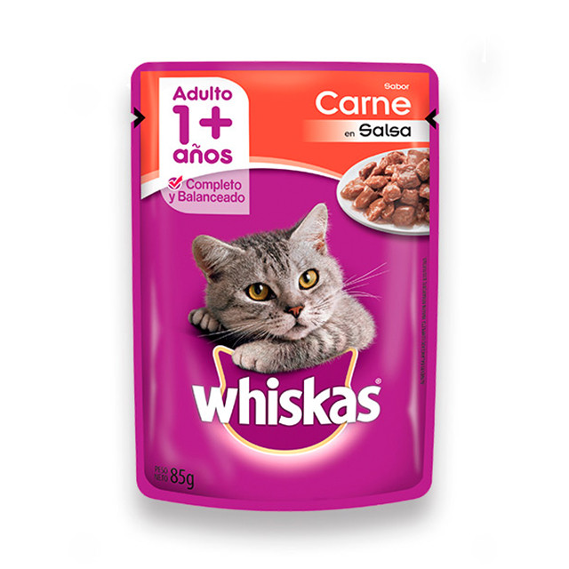 ALIMENTO GATO WHISKAS SOBRE 85 G CARNE
