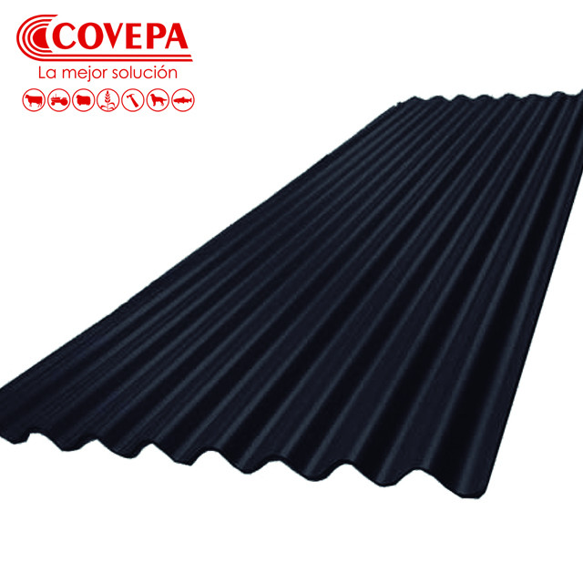 ZINC ACANALADO NEGRO ALUMINIO 0.35 X 3.66 M