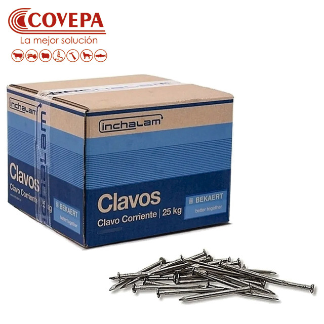 CLAVO CORRIENTE  3" CAJA 25 KG